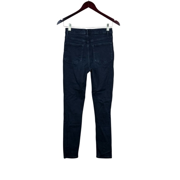 REFORMATION Organic Cotton Faded Black Destroyed Skinny Jeans High Rise Size 27 - Picture 3 of 6